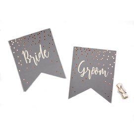 Bride Groom  - chair banners